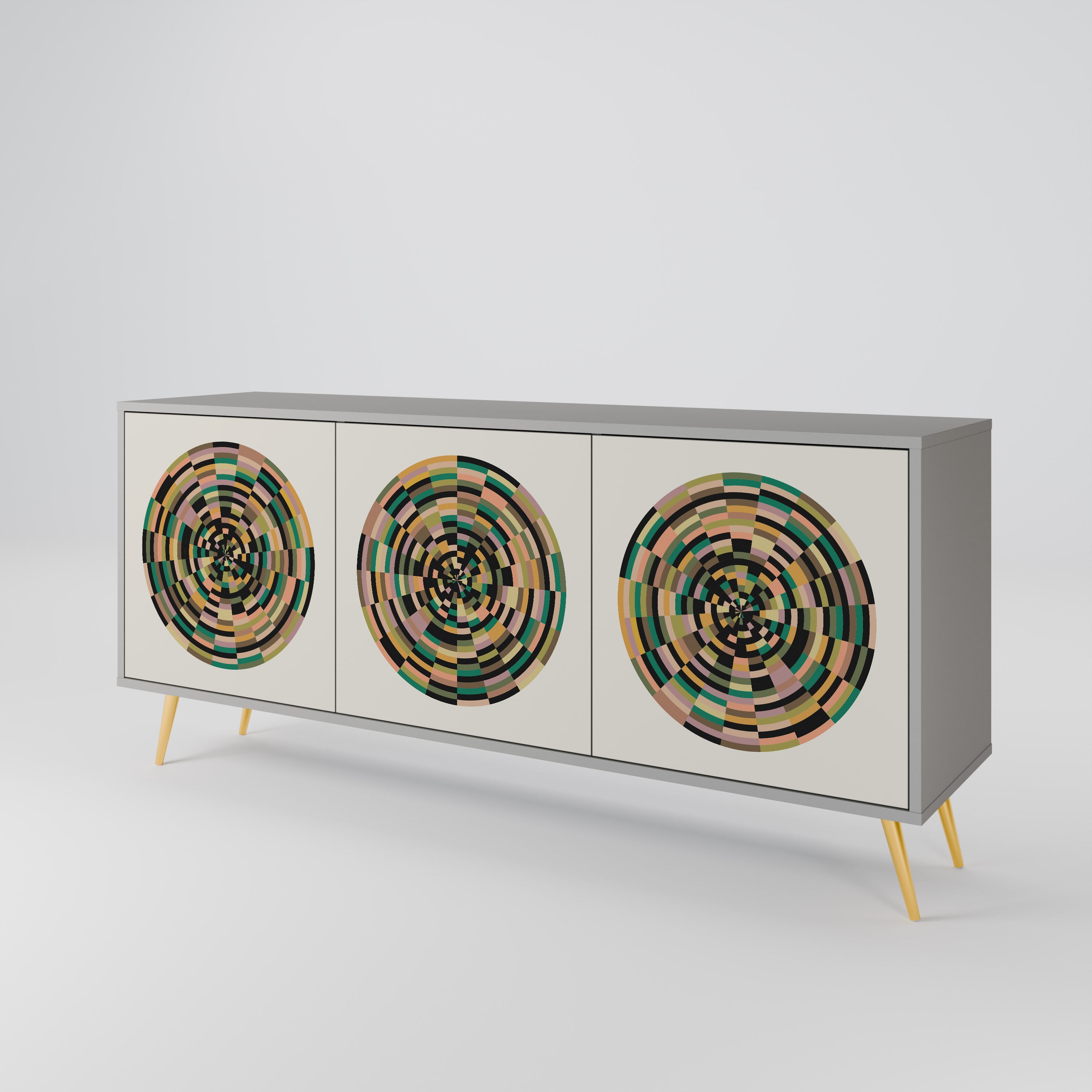 GREEN CIRCLES 3-türiges Sideboard
