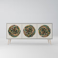 GREEN CIRCLES Sideboard mit 3 Türen in Grau