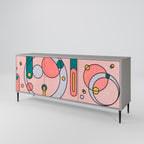 GOSSAMER ECHOES Sideboard mit 3 Türen in Grau