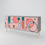 GOSSAMER ECHOES Sideboard mit 3 Türen in Grau