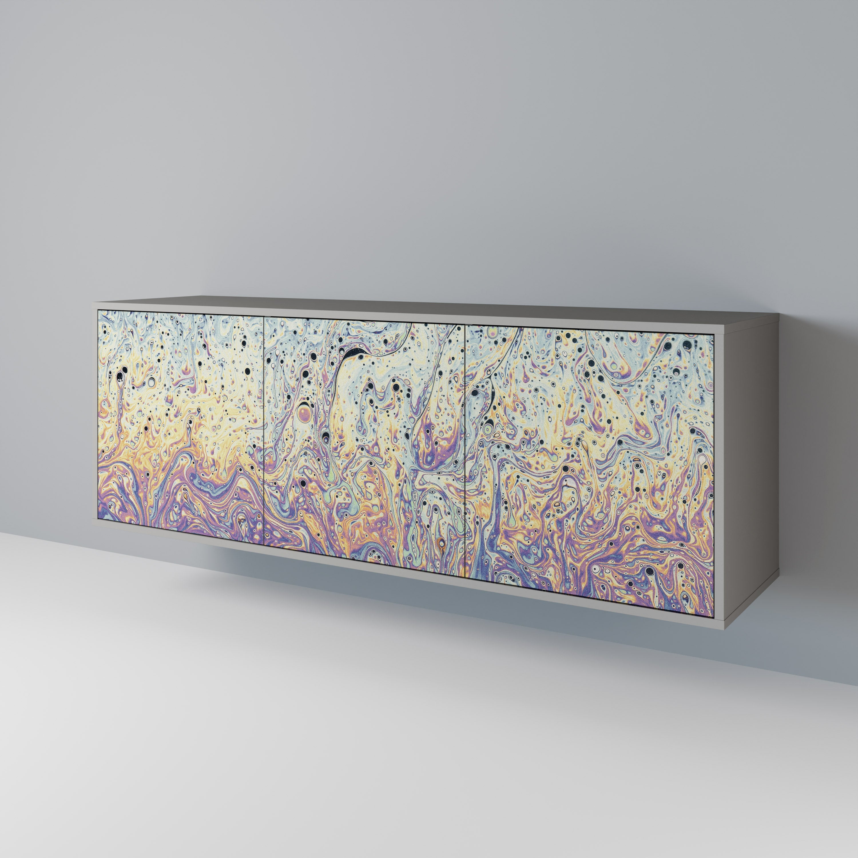 MOSAIC OF COLORS Sideboard mit 3 Türen in Grau