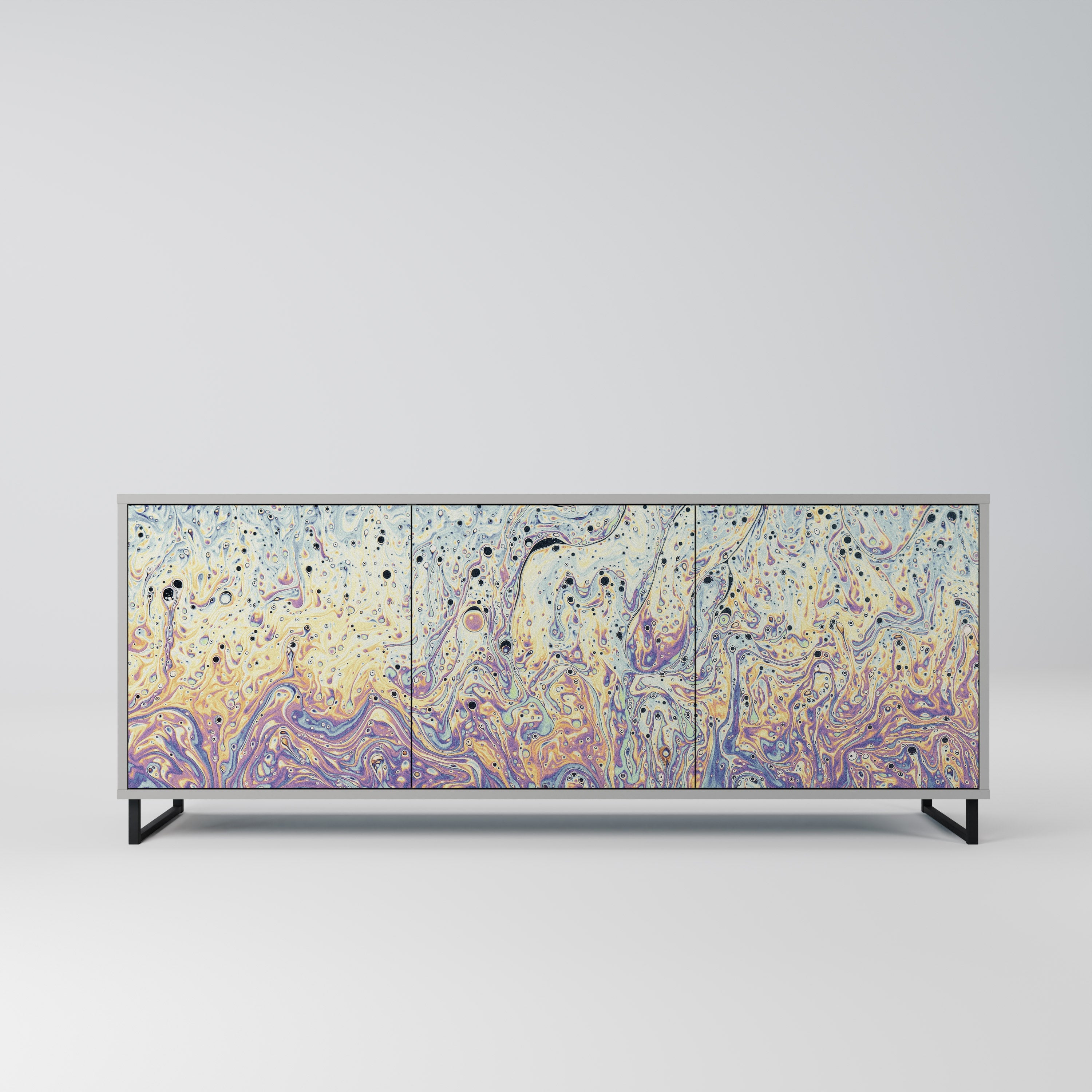 MOSAIC OF COLORS Sideboard mit 3 Türen in Grau
