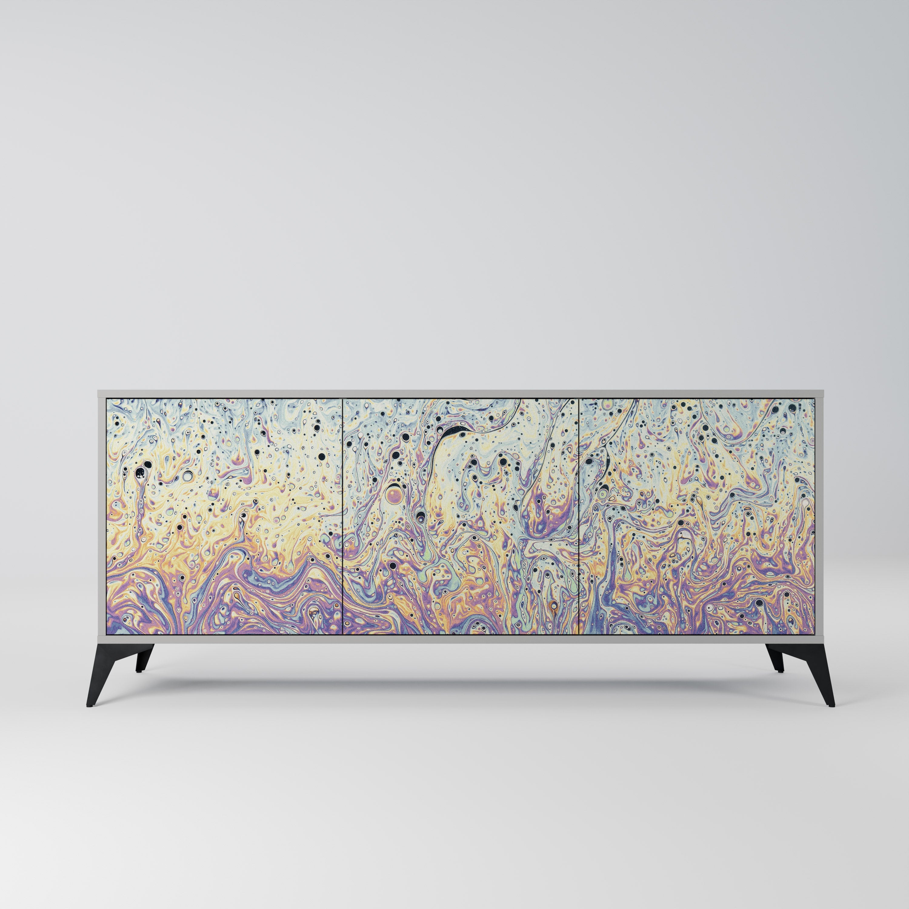 MOSAIC OF COLORS Sideboard mit 3 Türen in Grau