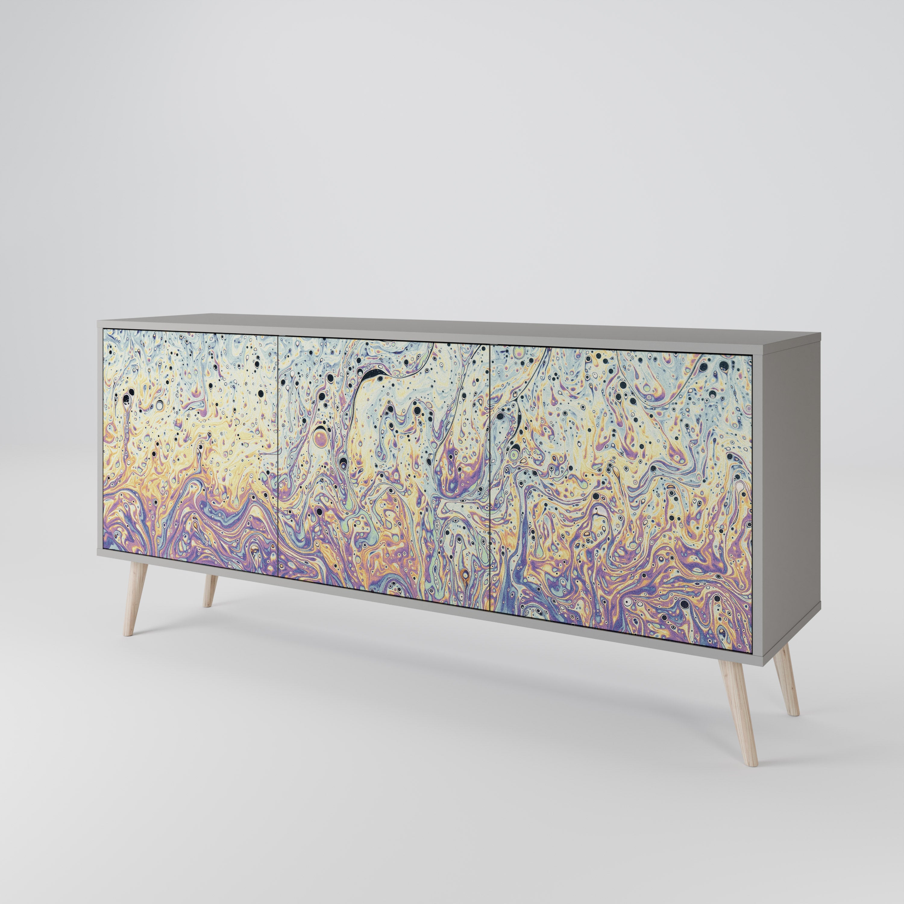 MOSAIC OF COLORS Sideboard mit 3 Türen in Grau