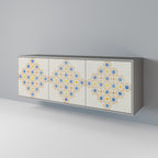 PATTERNED PRISM Sideboard mit 3 Türen in Grau