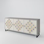 PATTERNED PRISM Sideboard mit 3 Türen in Grau