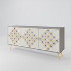 PATTERNED PRISM Sideboard mit 3 Türen in Grau