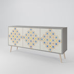 PATTERNED PRISM Sideboard mit 3 Türen in Grau