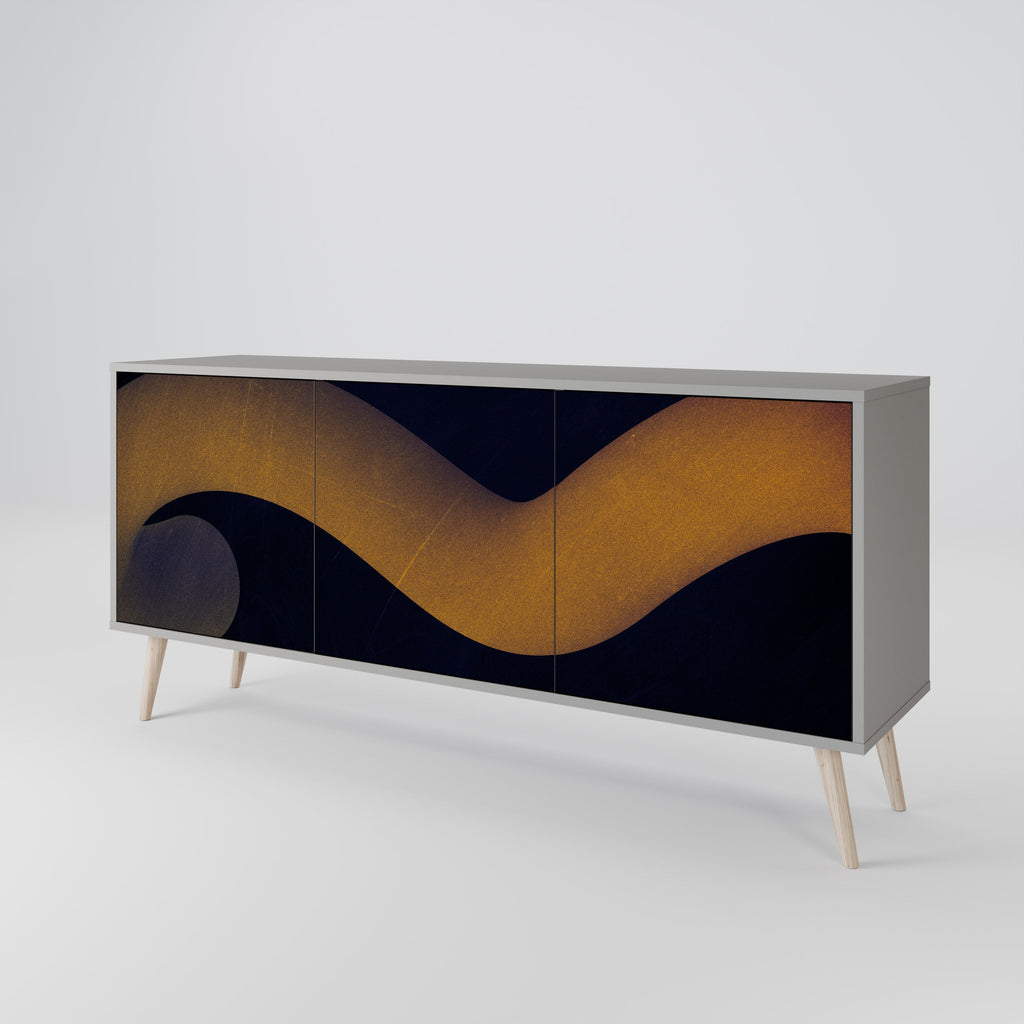 HOLLOW TIME Sideboard mit 3 Türen in Grau