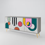 COOL STORY Sideboard mit 3 Türen in Grau
