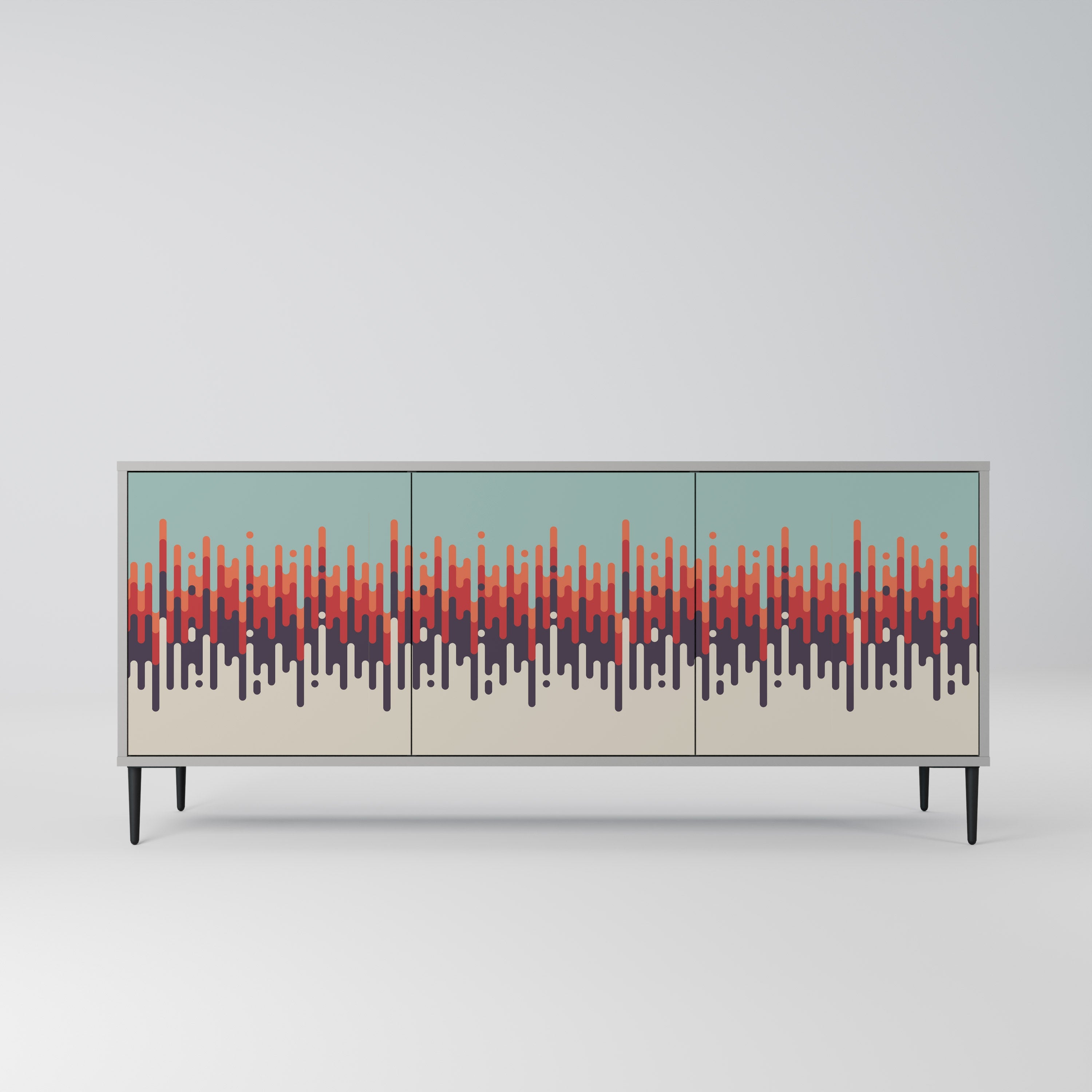 CHROMA CONTOURS Sideboard mit 3 Türen in Grau