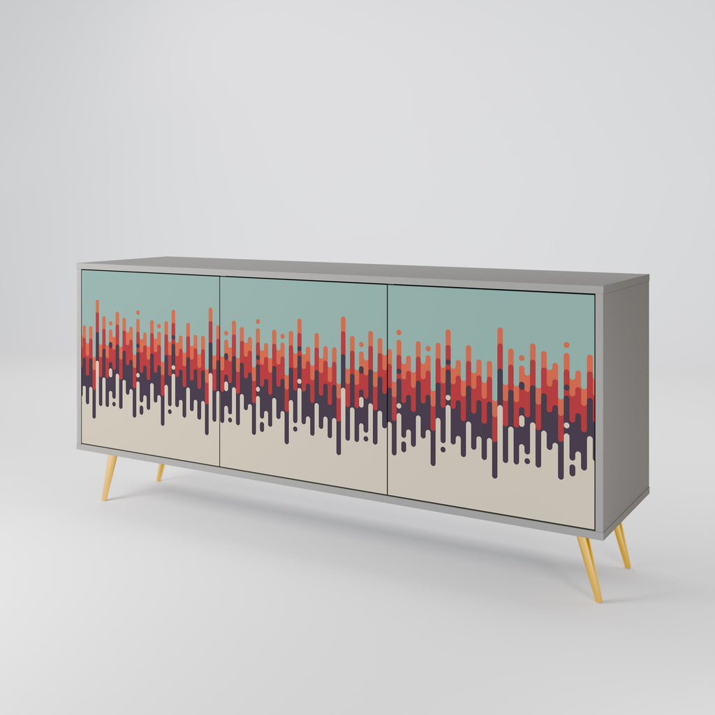 CHROMA CONTOURS Sideboard mit 3 Türen in Grau