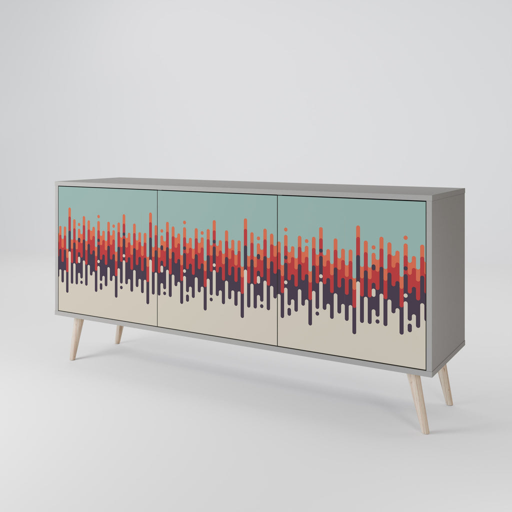 CHROMA CONTOURS Sideboard mit 3 Türen in Grau