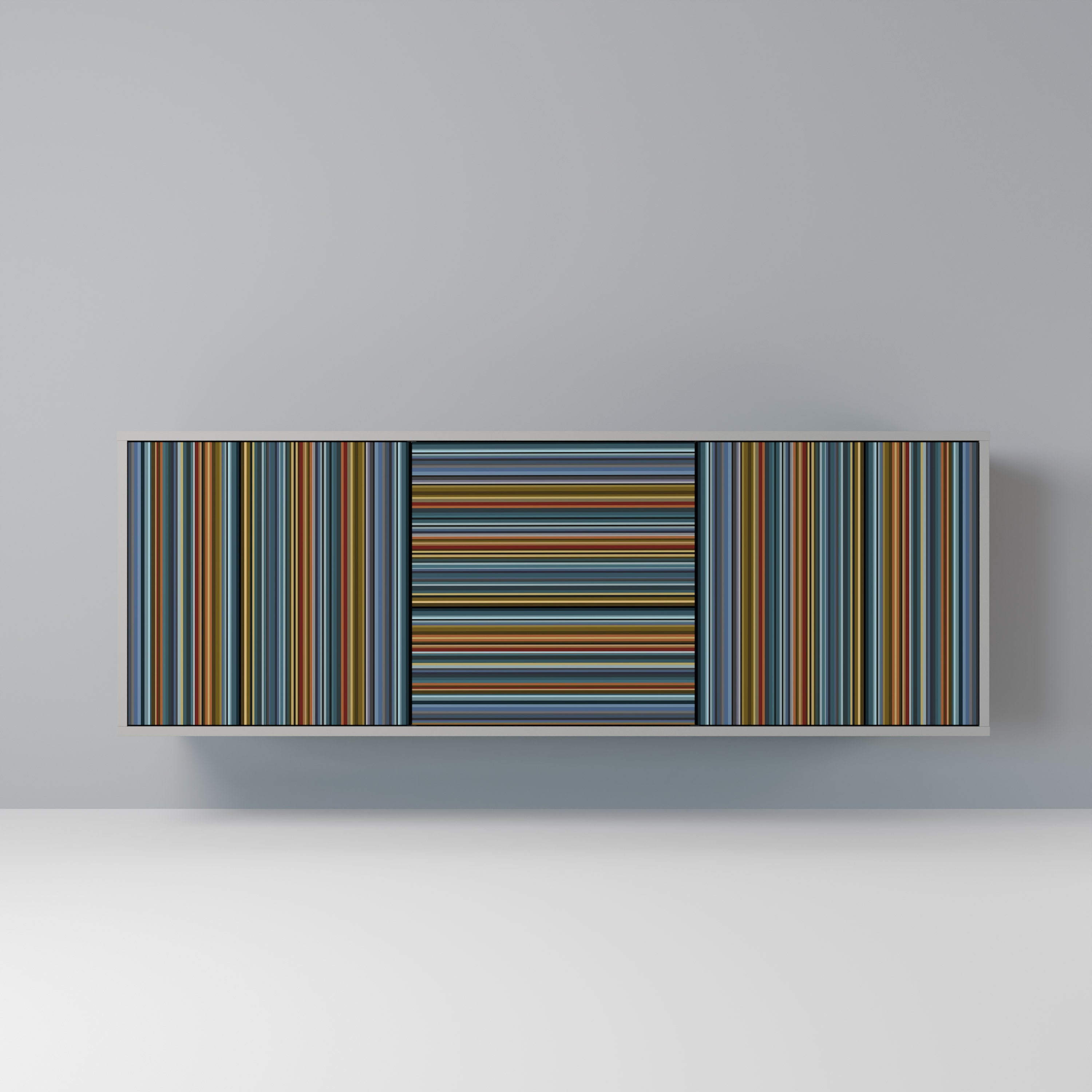 LINEOUT SPECTRUM Sideboard mit 3 Türen in Grau