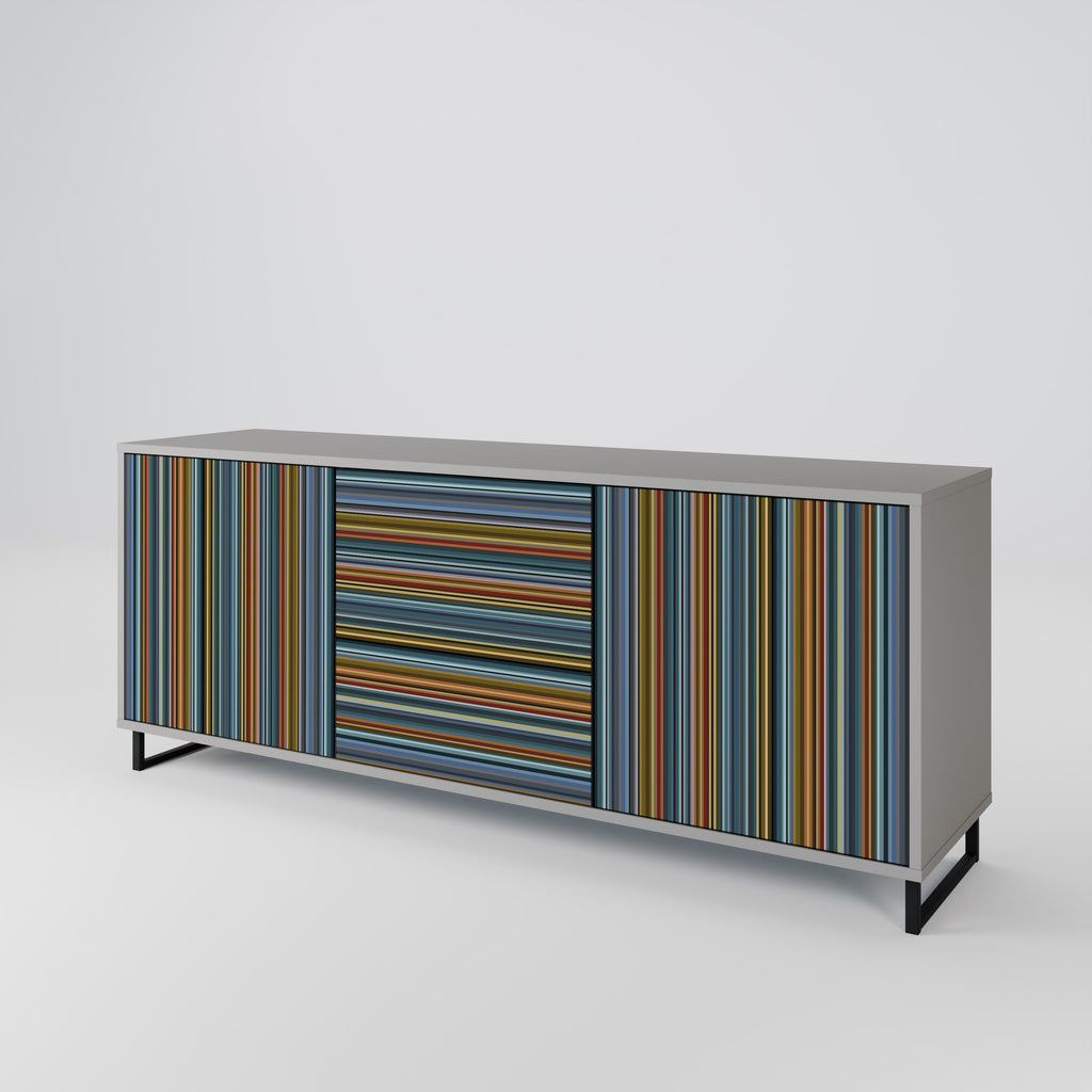 LINEOUT SPECTRUM Sideboard mit 3 Türen in Grau