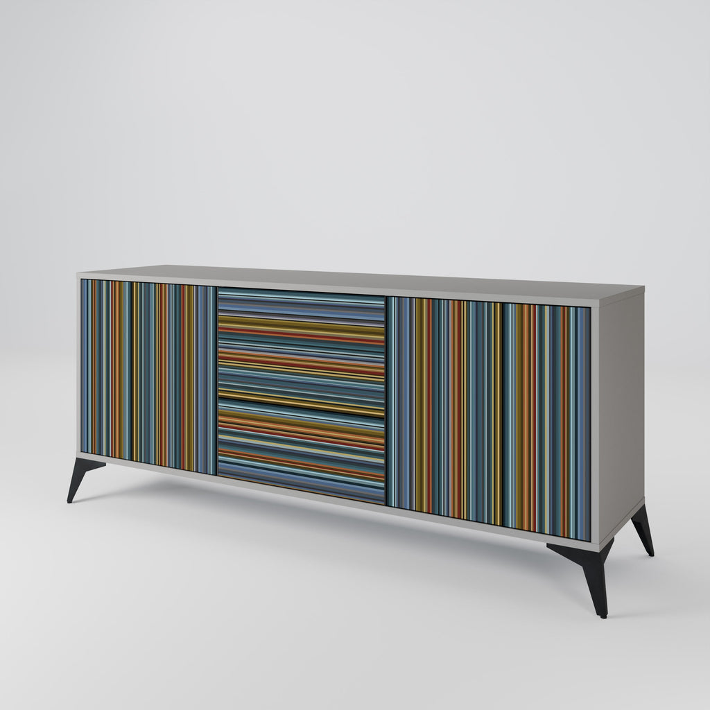 LINEOUT SPECTRUM Sideboard mit 3 Türen in Grau