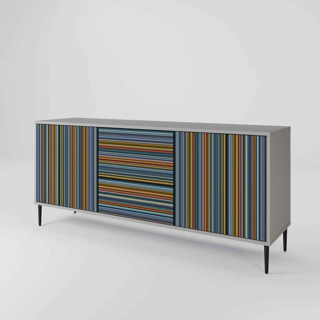 LINEOUT SPECTRUM Sideboard mit 3 Türen in Grau