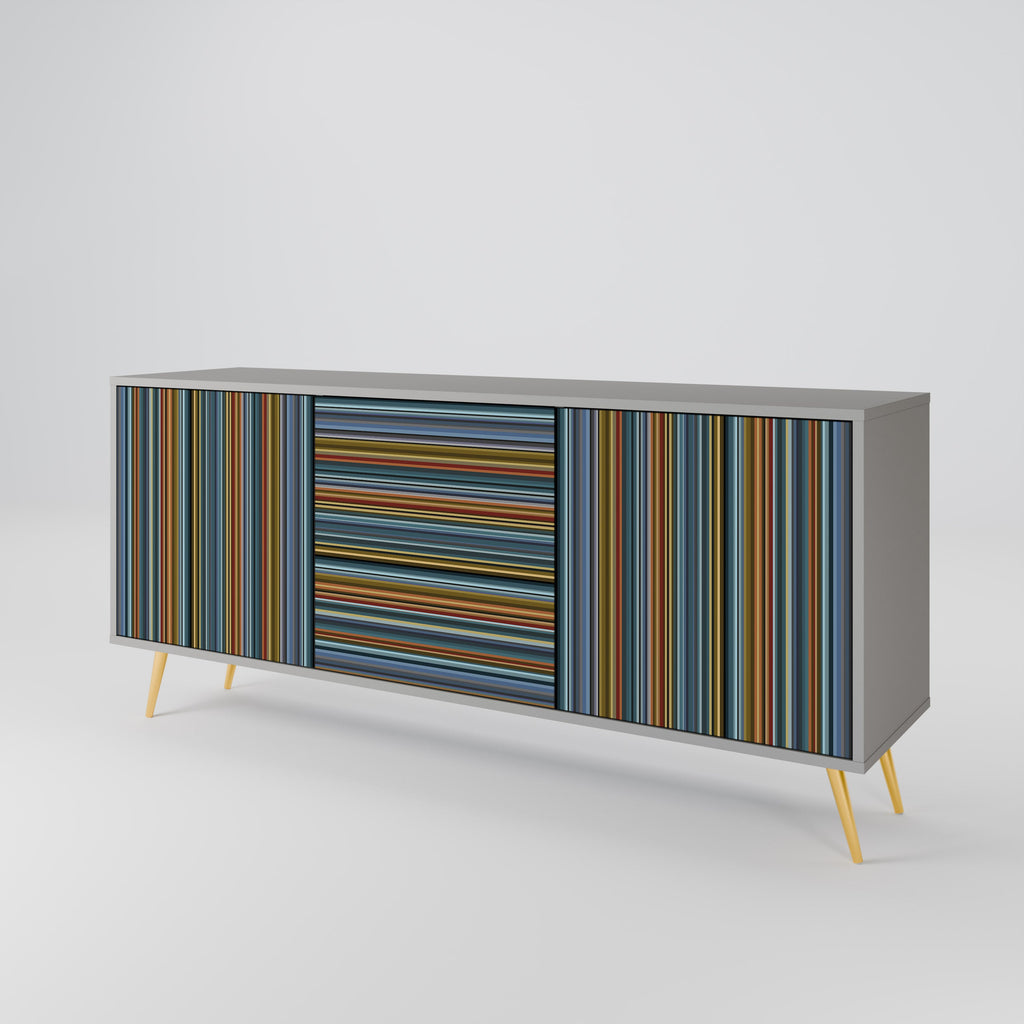 LINEOUT SPECTRUM Sideboard mit 3 Türen in Grau