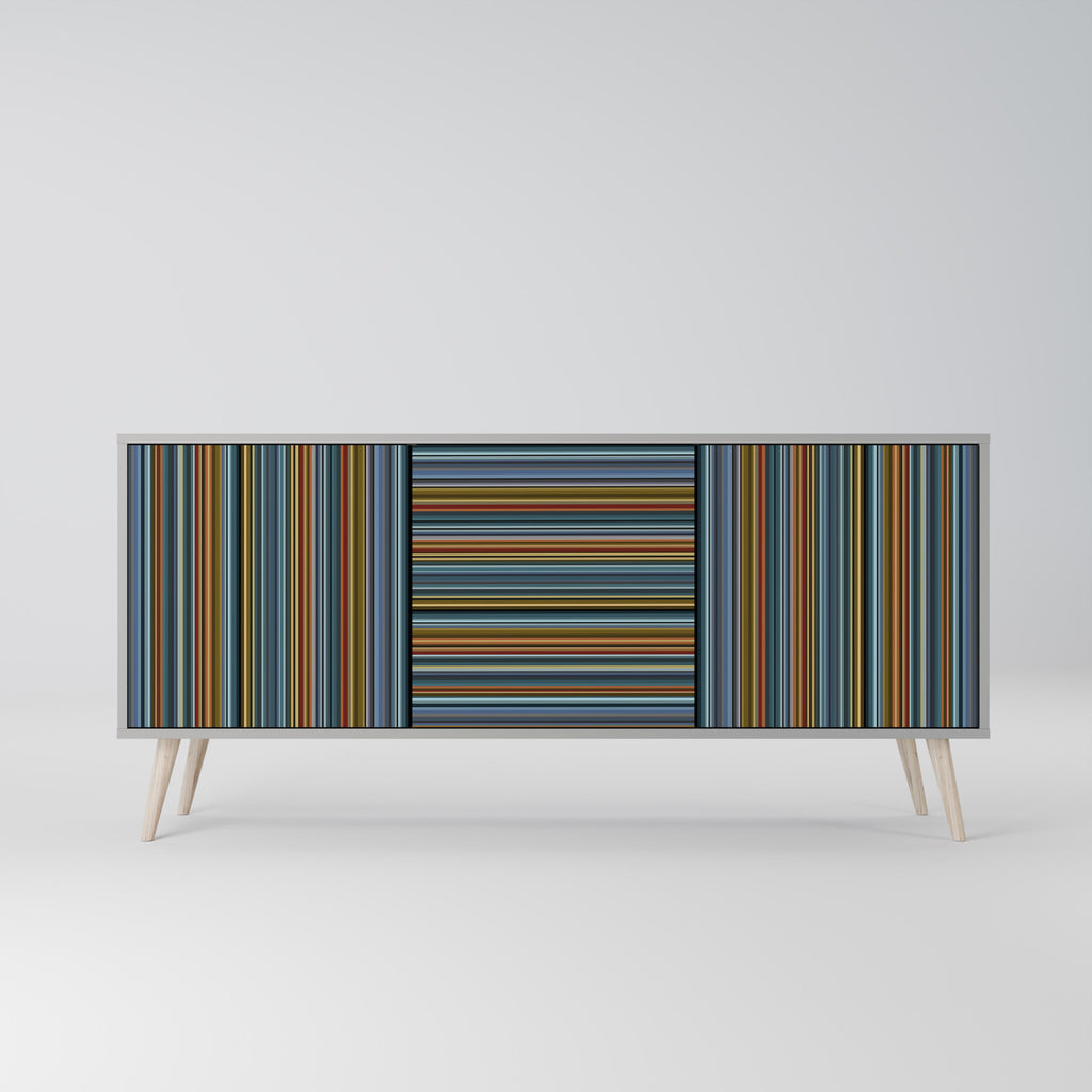 LINEOUT SPECTRUM Sideboard mit 3 Türen in Grau
