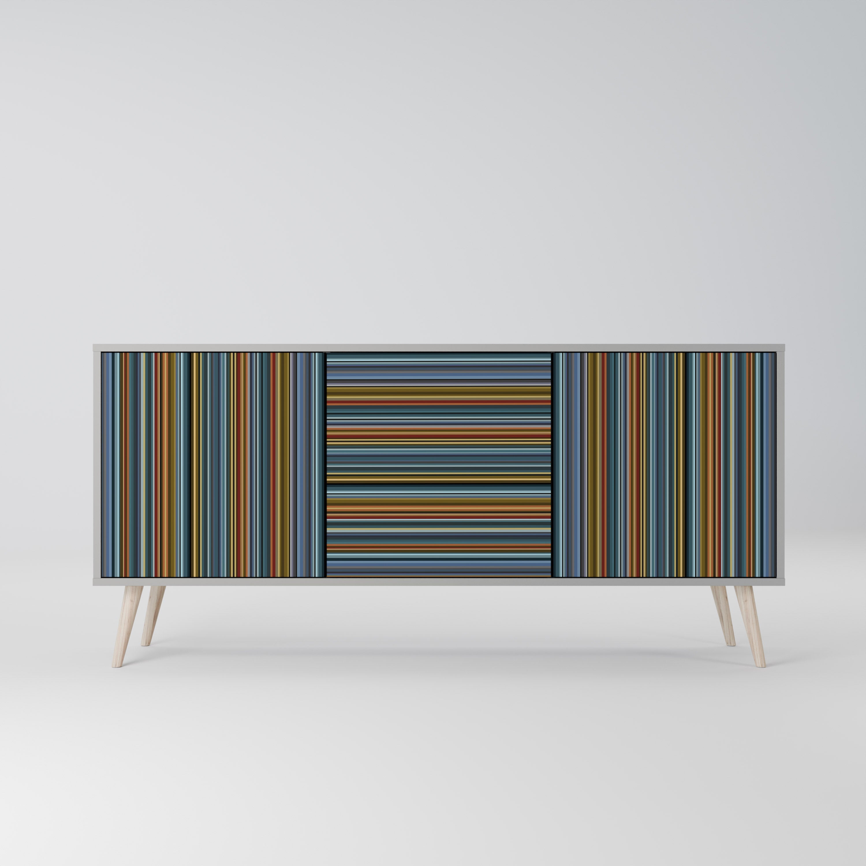 LINEOUT SPECTRUM Sideboard mit 3 Türen in Grau
