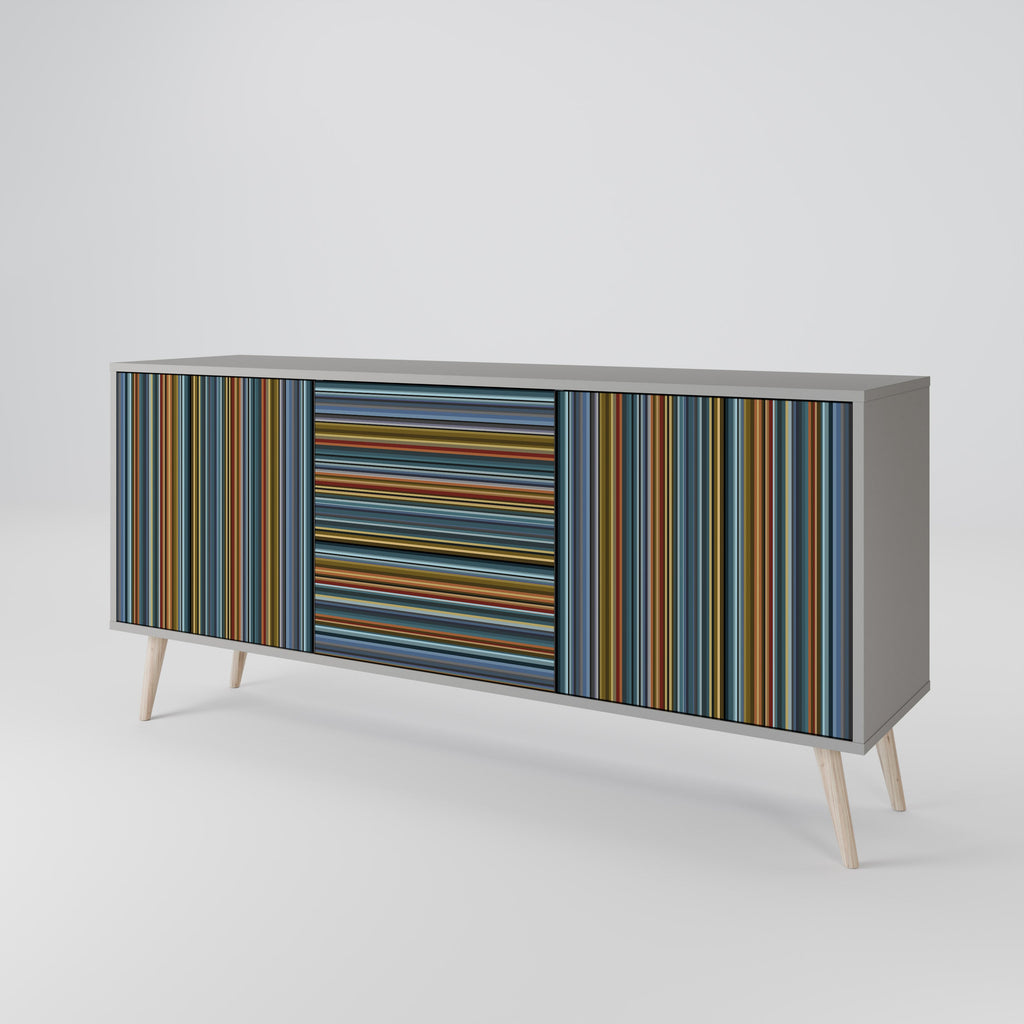 LINEOUT SPECTRUM Sideboard mit 3 Türen in Grau
