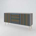 LINEOUT SPECTRUM Sideboard mit 3 Türen in Grau