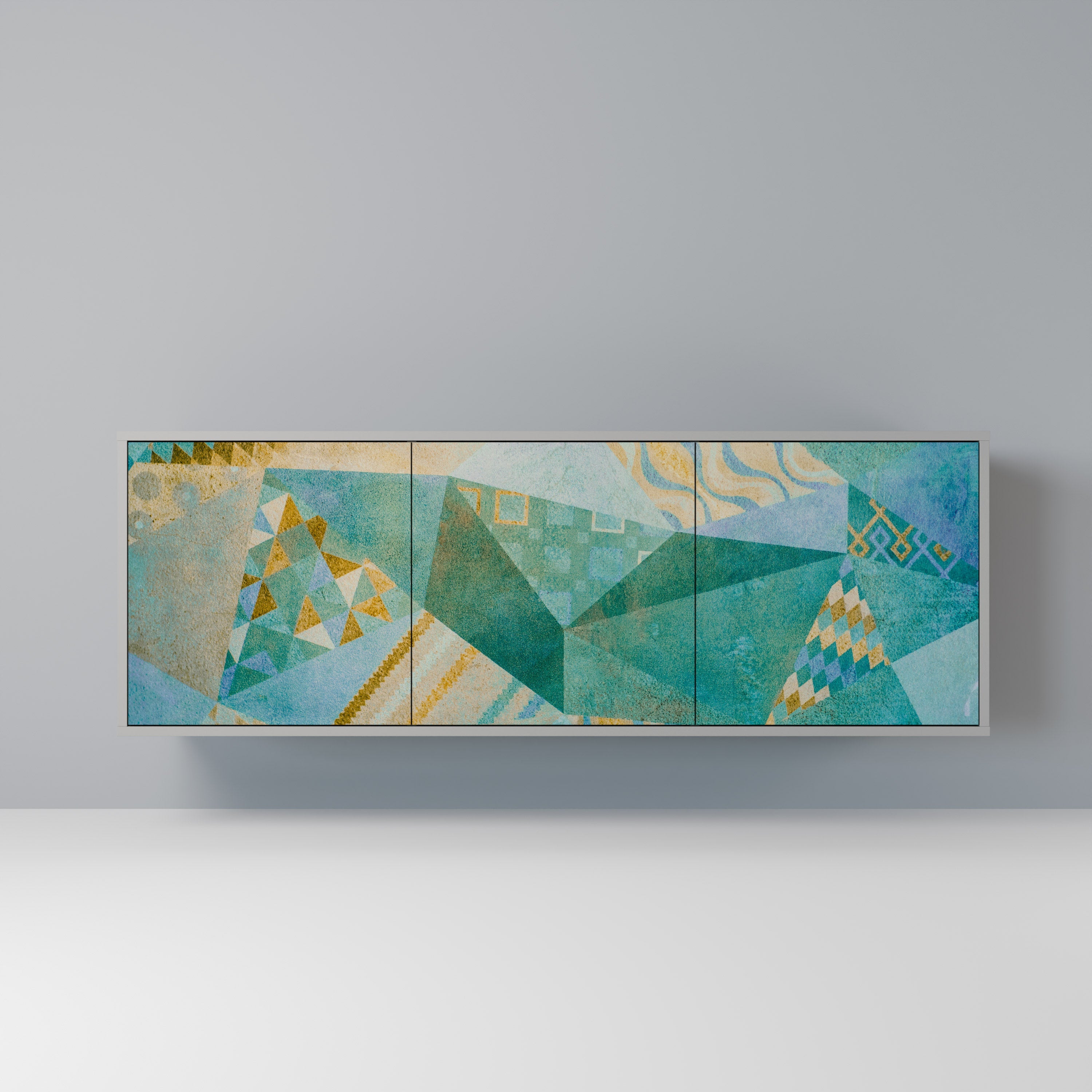 SPECTRUM SPLENDOR Sideboard mit 3 Türen in Grau