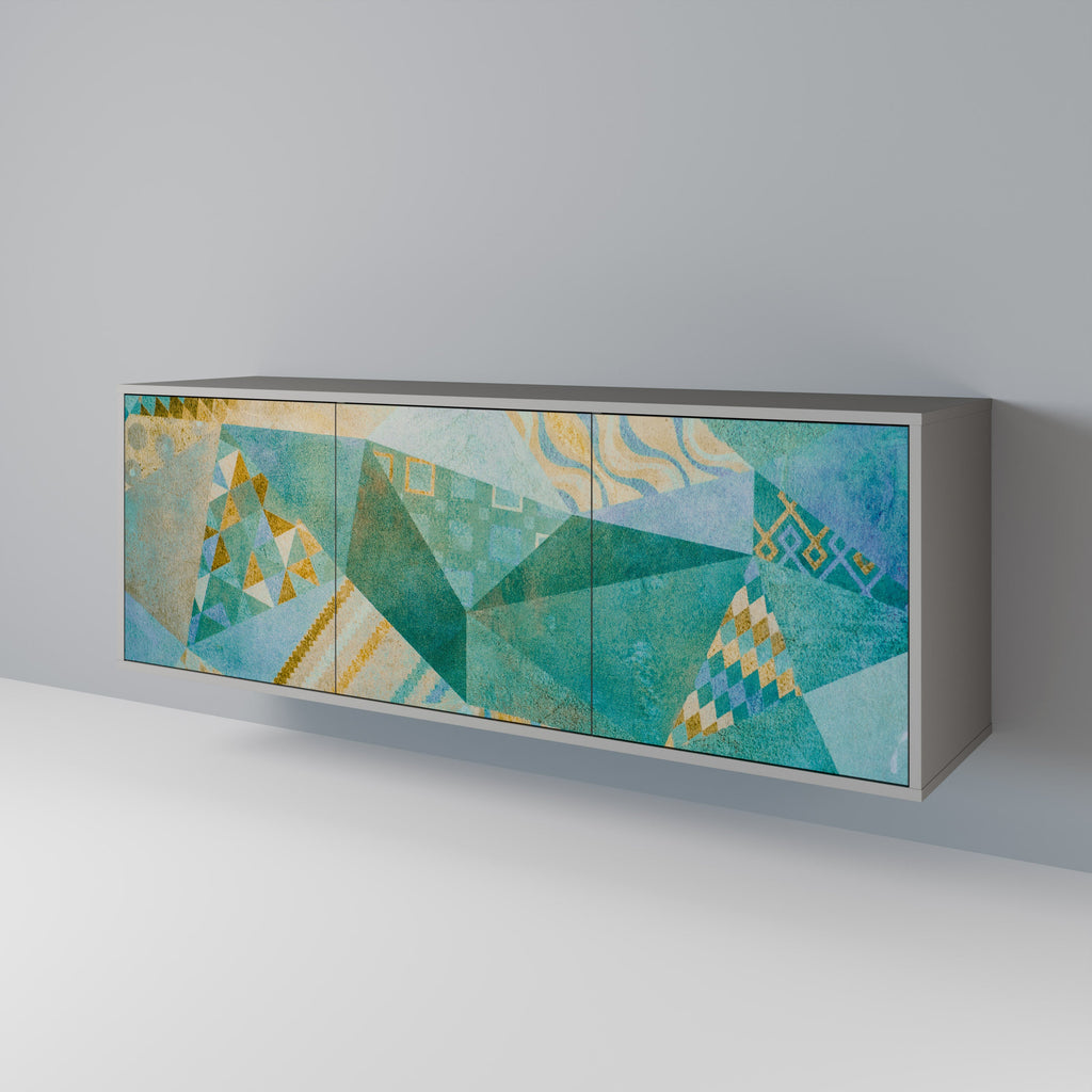 SPECTRUM SPLENDOR Sideboard mit 3 Türen in Grau