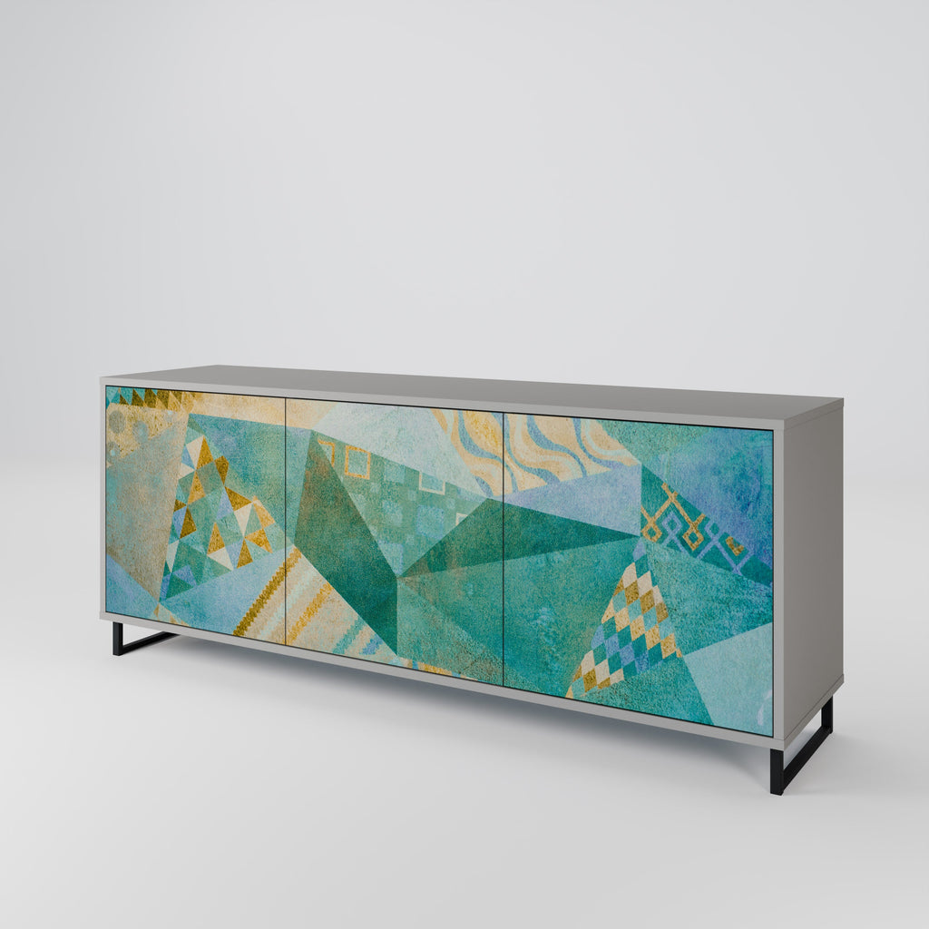 SPECTRUM SPLENDOR Sideboard mit 3 Türen in Grau