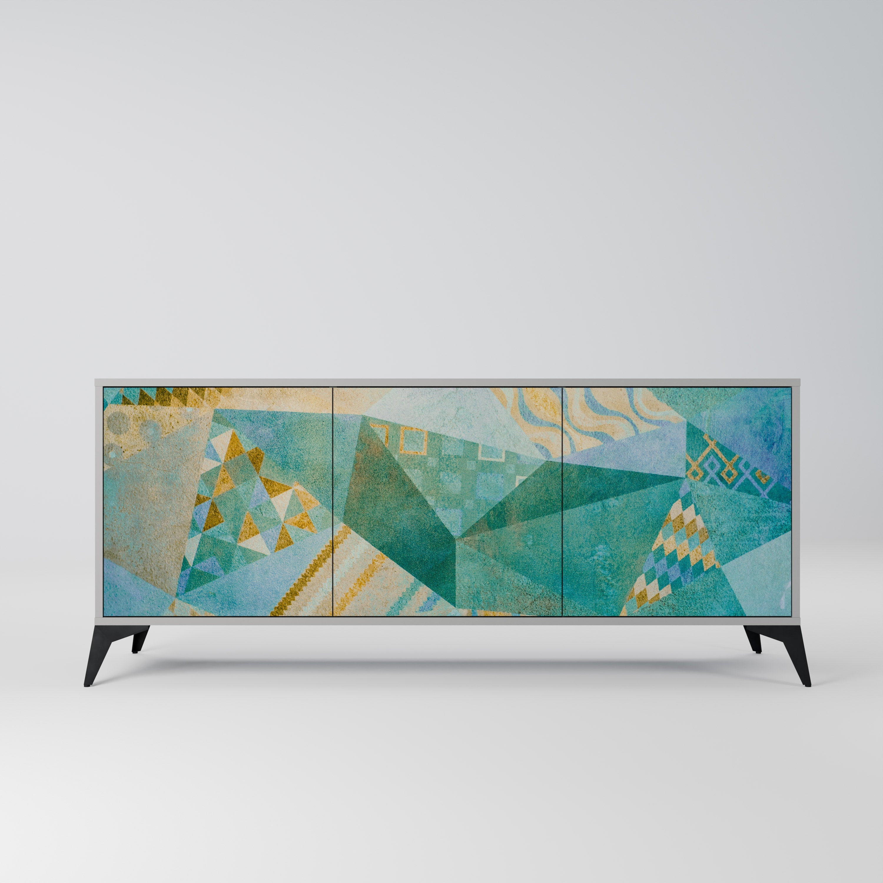 SPECTRUM SPLENDOR Sideboard mit 3 Türen in Grau