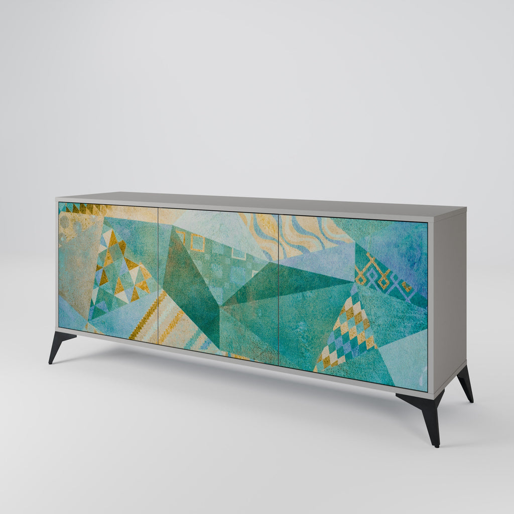SPECTRUM SPLENDOR Sideboard mit 3 Türen in Grau