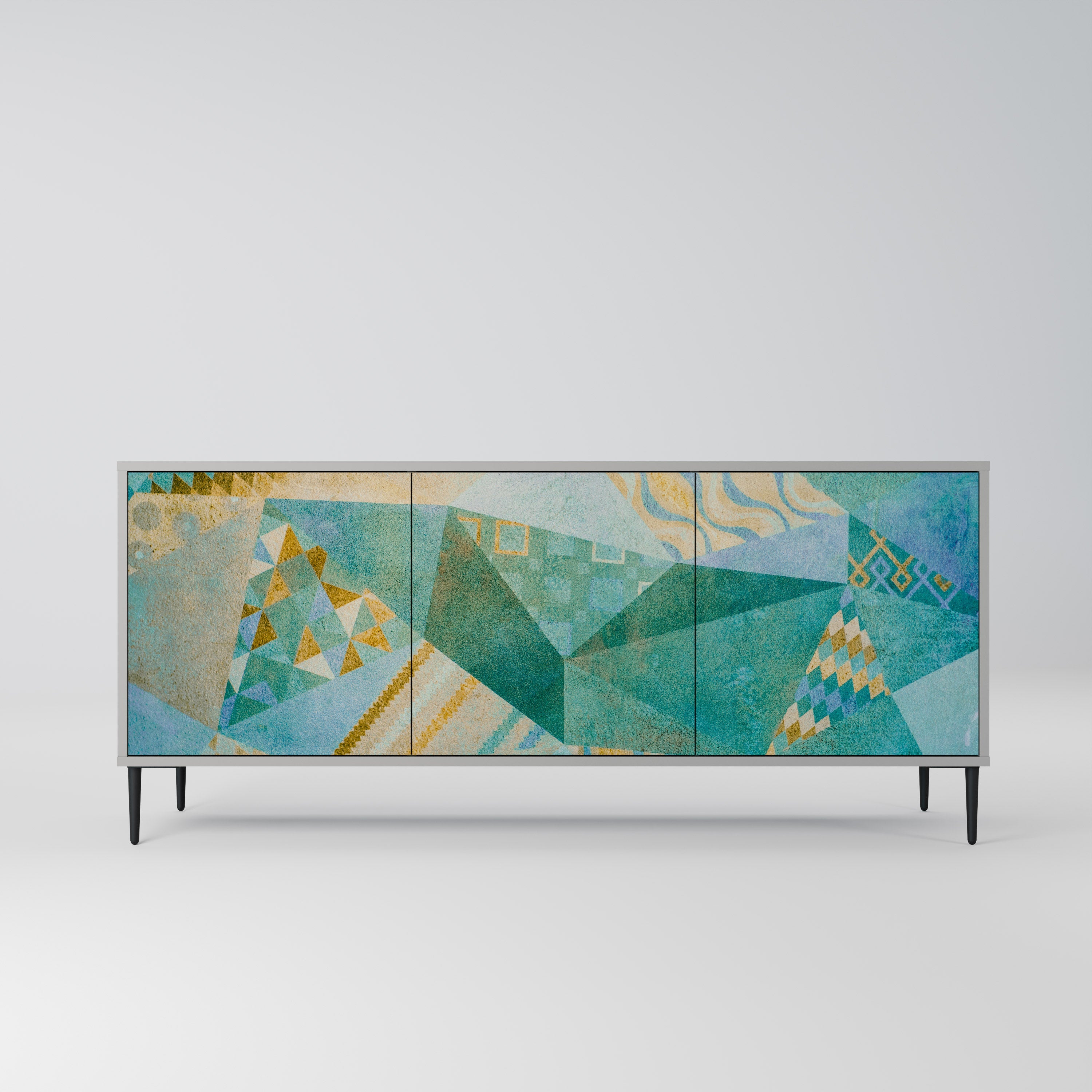 SPECTRUM SPLENDOR Sideboard mit 3 Türen in Grau