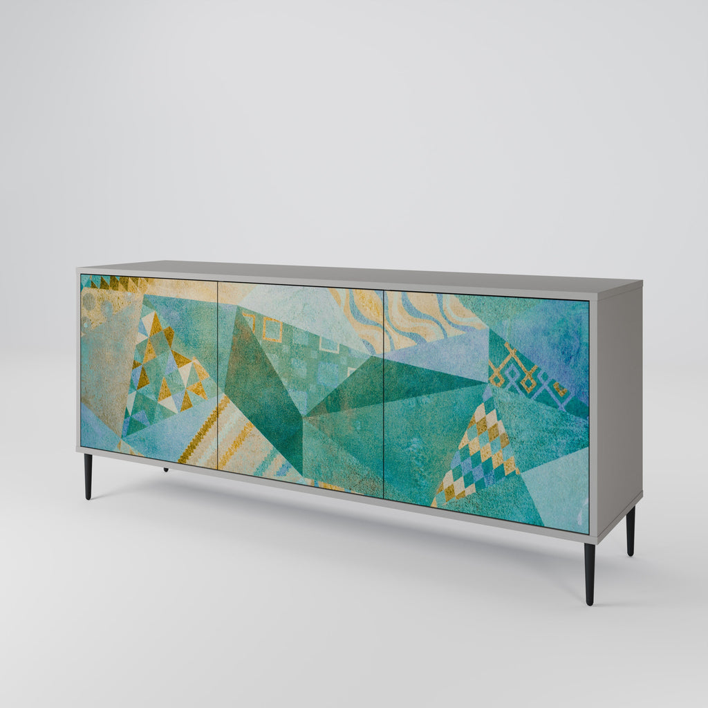 SPECTRUM SPLENDOR Sideboard mit 3 Türen in Grau