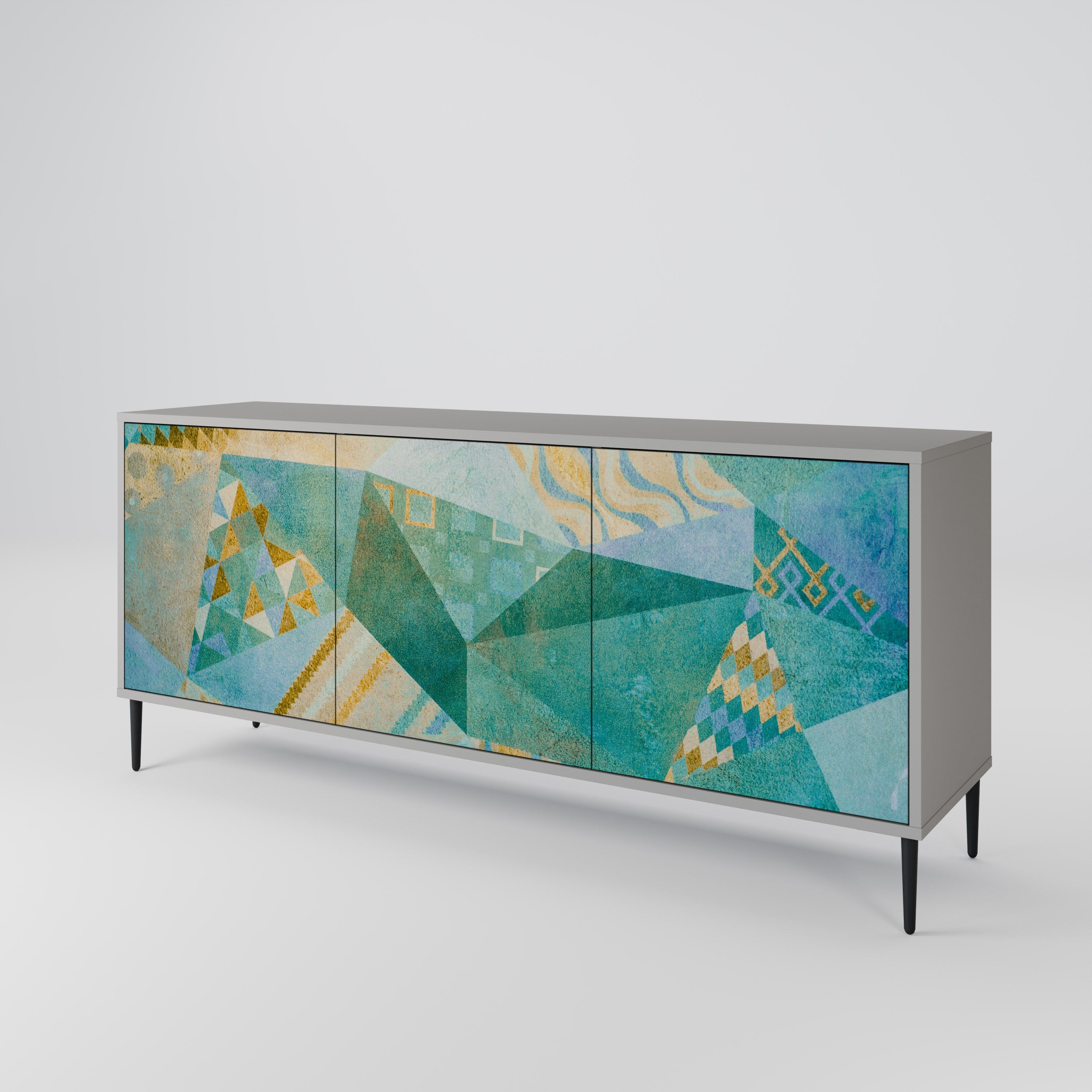 SPECTRUM SPLENDOR Sideboard mit 3 Türen in Grau