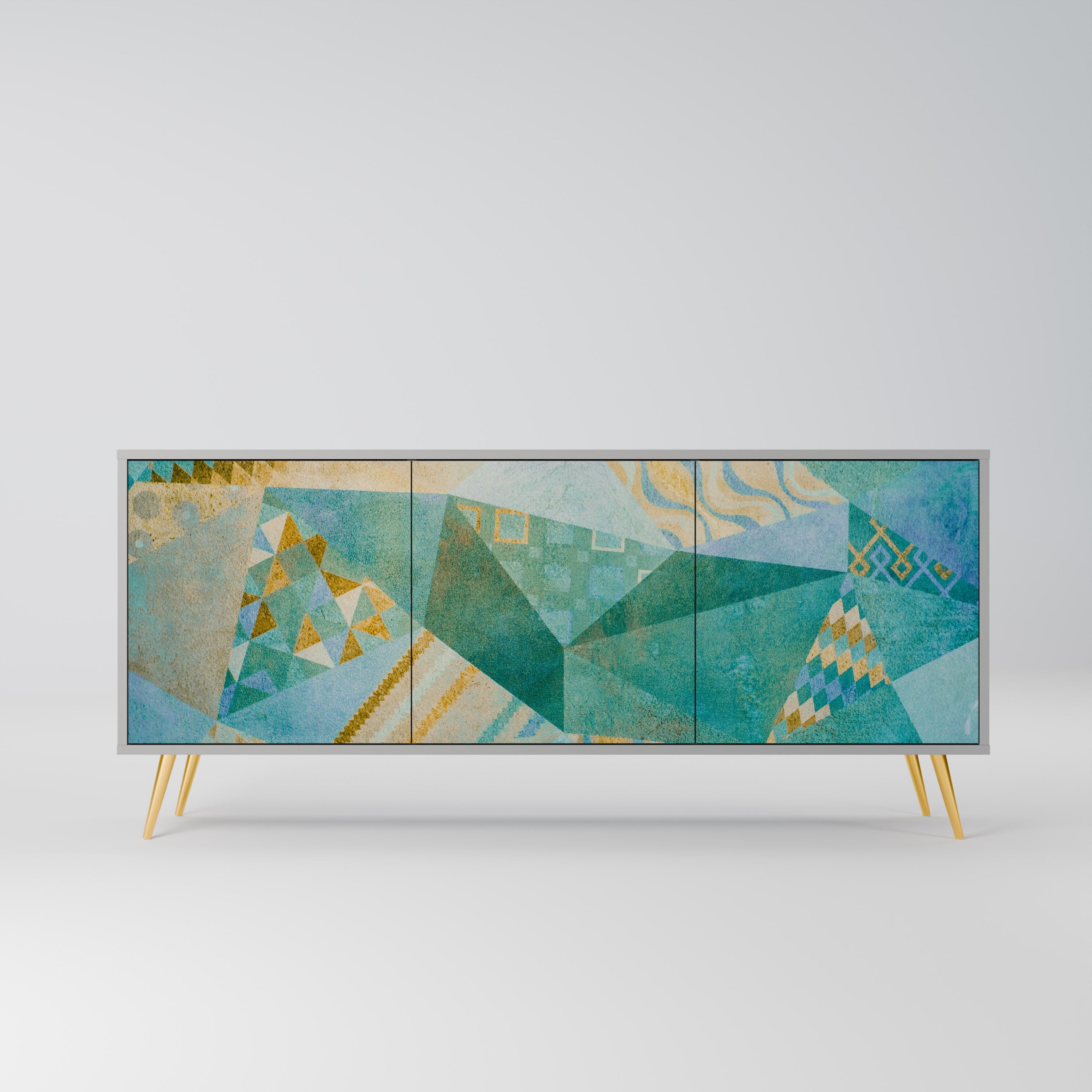 SPECTRUM SPLENDOR Sideboard mit 3 Türen in Grau