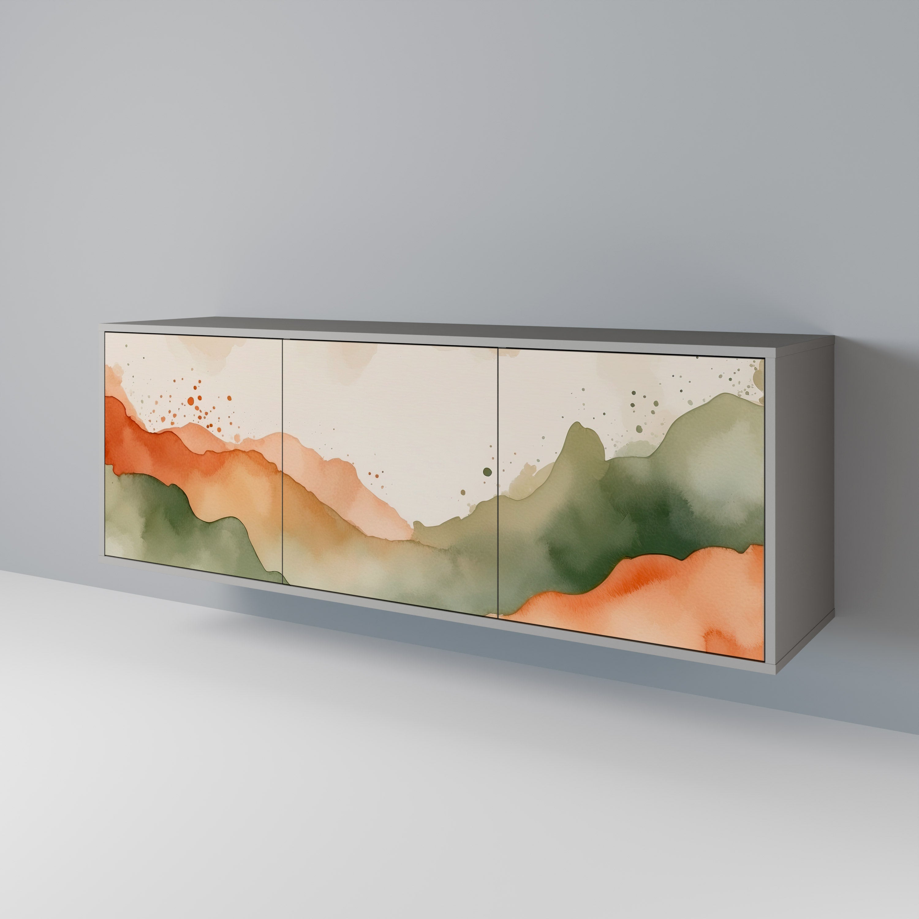 WATERCOLOUR PEAKS 3-türiges Sideboard