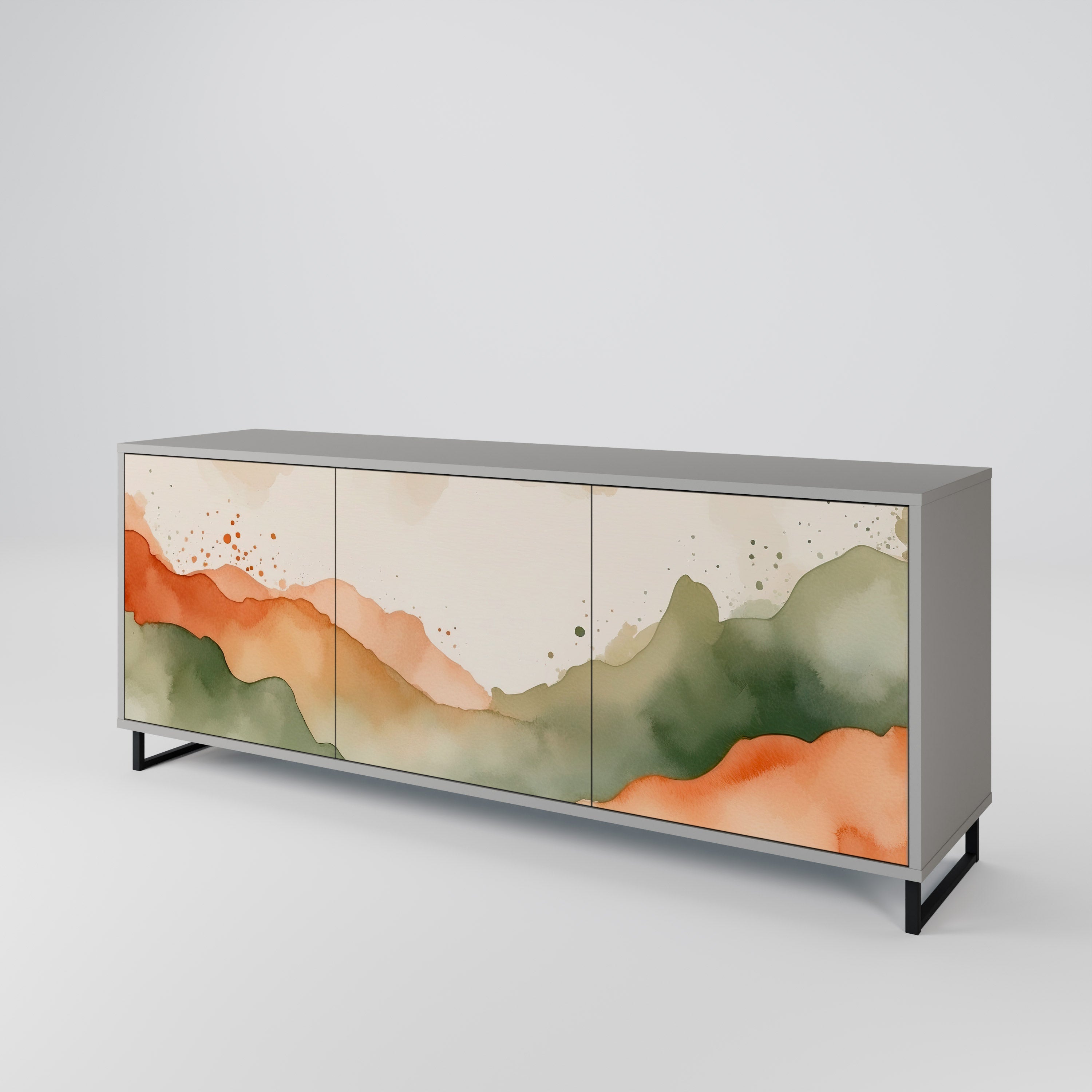WATERCOLOUR PEAKS 3-türiges Sideboard
