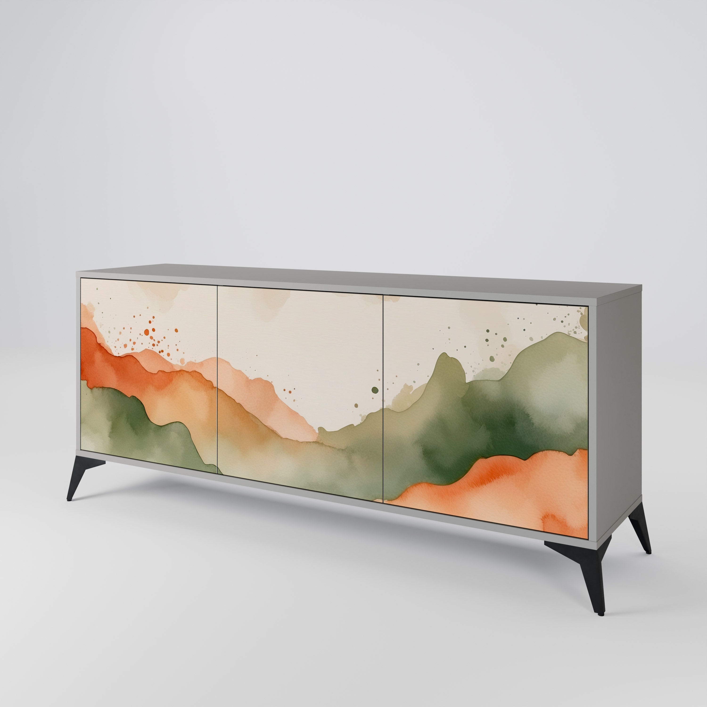WATERCOLOUR PEAKS 3-türiges Sideboard