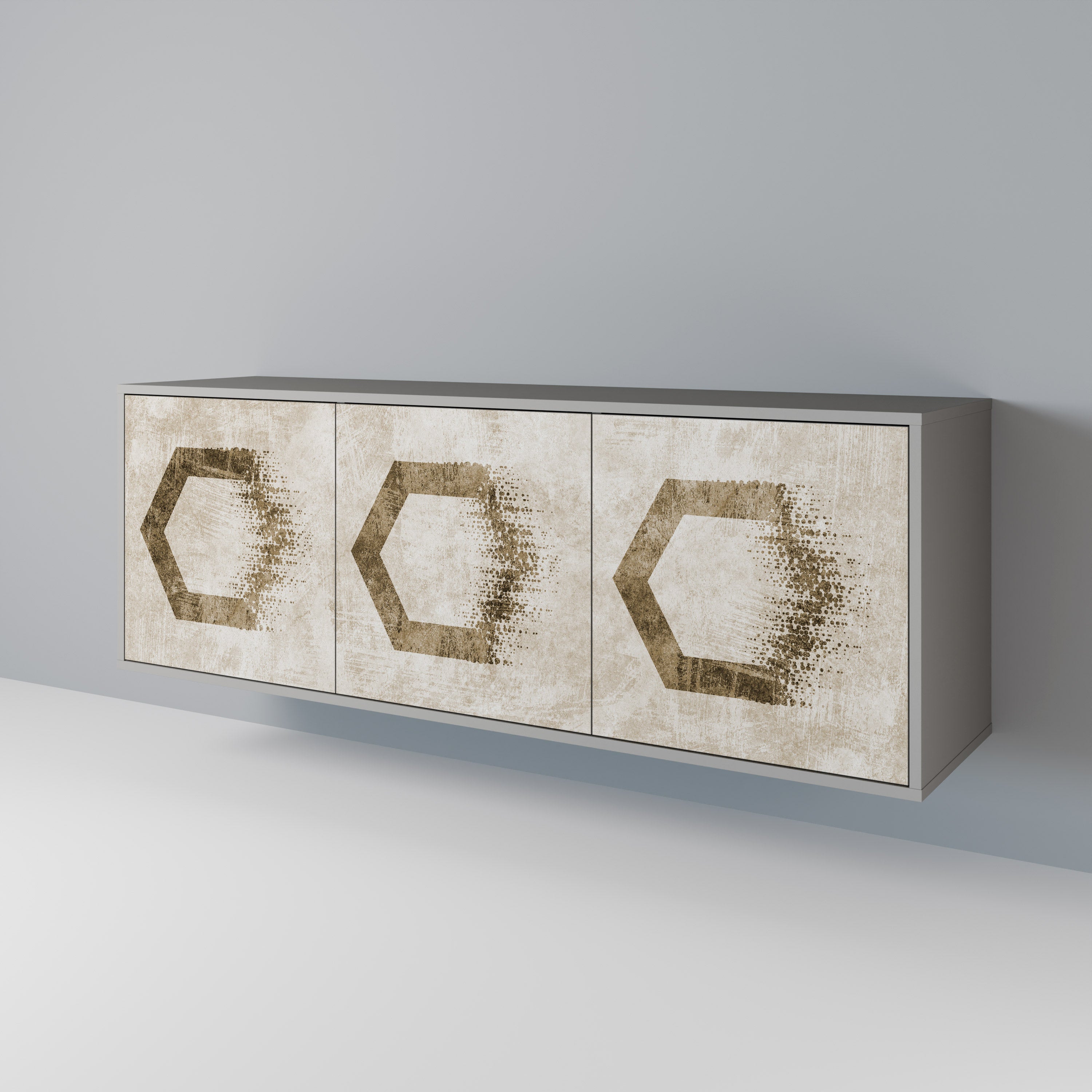 HEXAGONAL SHAPES 3-türiges Sideboard