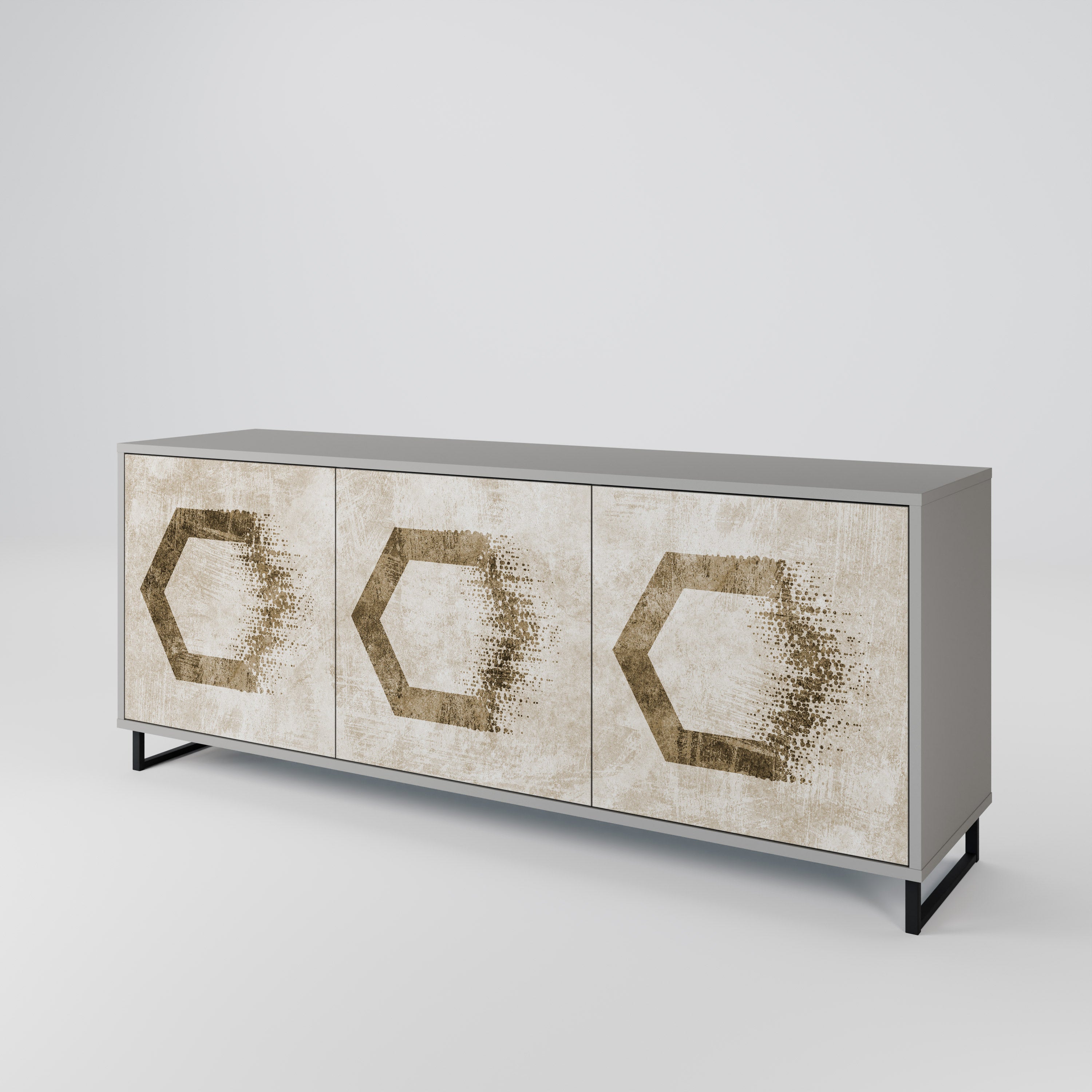 HEXAGONAL SHAPES 3-türiges Sideboard