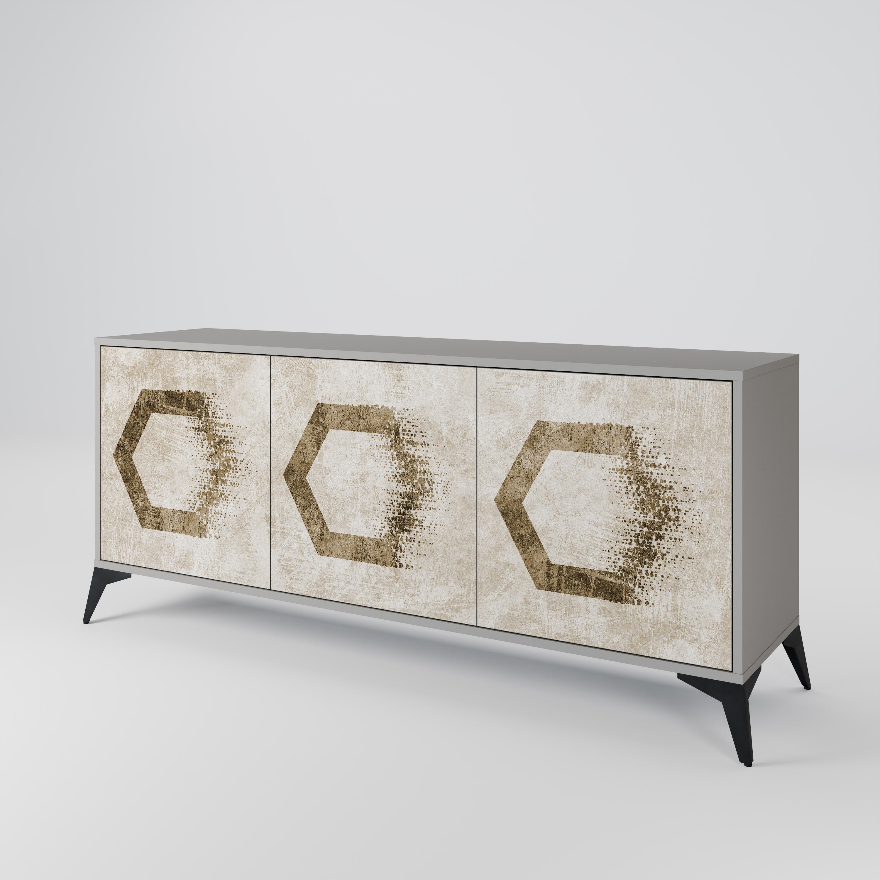HEXAGONAL SHAPES 3-türiges Sideboard