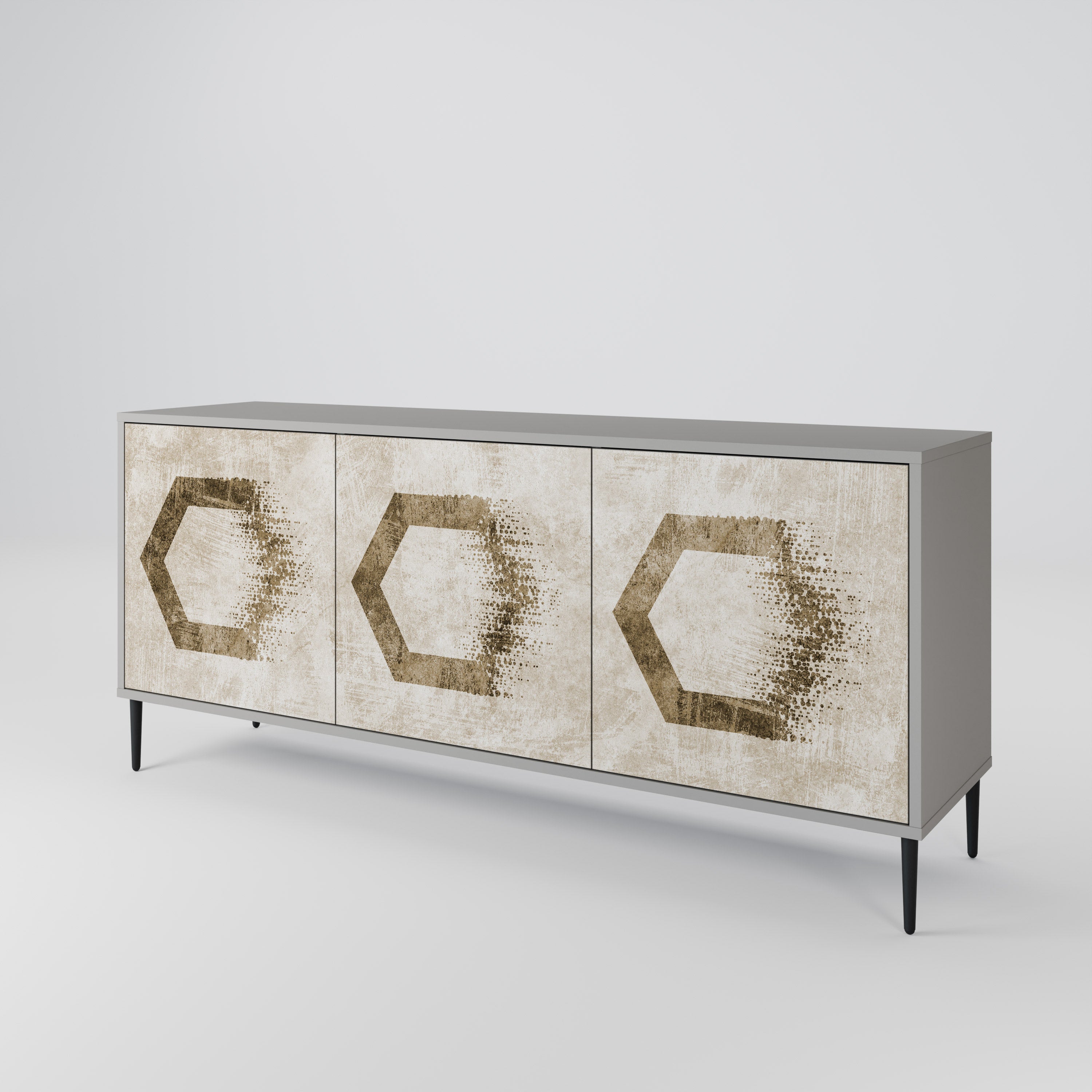 HEXAGONAL SHAPES 3-türiges Sideboard