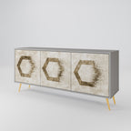HEXAGONAL SHAPES Sideboard mit 3 Türen in Grau
