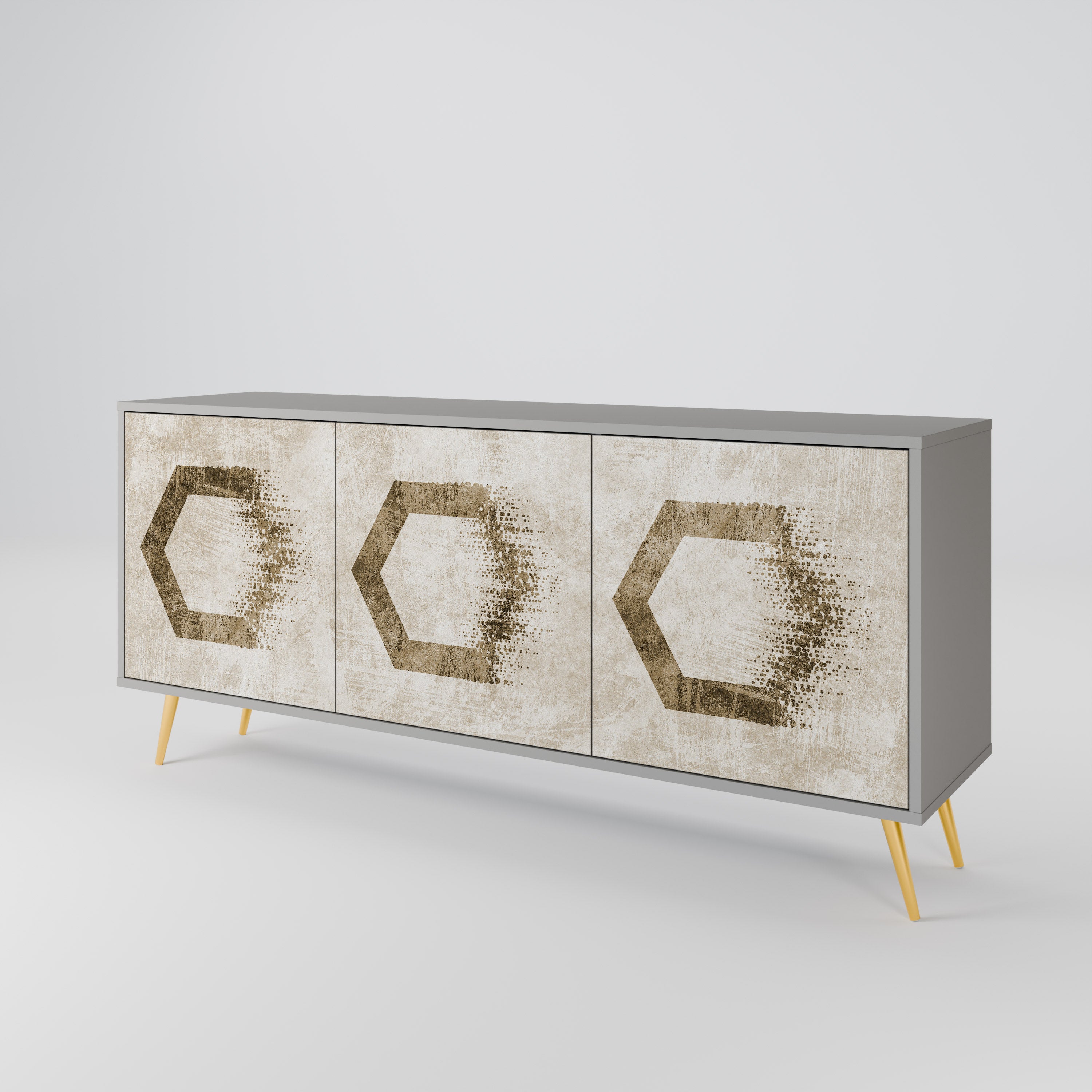 HEXAGONAL SHAPES 3-türiges Sideboard