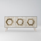 HEXAGONAL SHAPES Sideboard mit 3 Türen in Grau