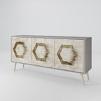 HEXAGONAL SHAPES Sideboard mit 3 Türen in Grau