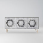 HEXAGONAL FIGURES Sideboard mit 3 Türen in Grau