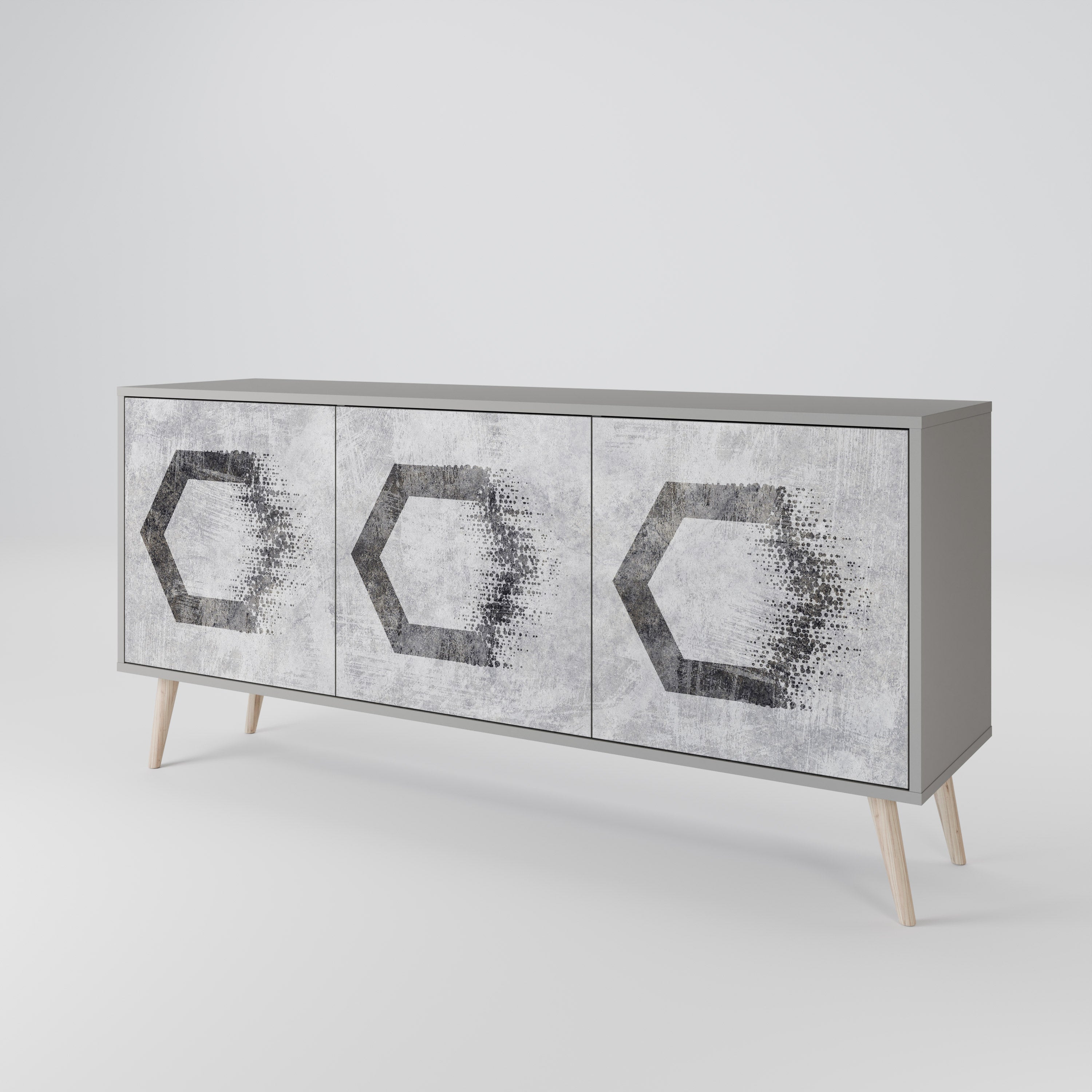 HEXAGONAL FIGURES 3-türiges Sideboard