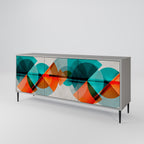 CIRCULAR RHAPSODY Sideboard mit 3 Türen in Grau