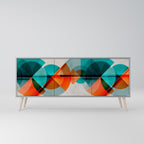 CIRCULAR RHAPSODY Sideboard mit 3 Türen in Grau